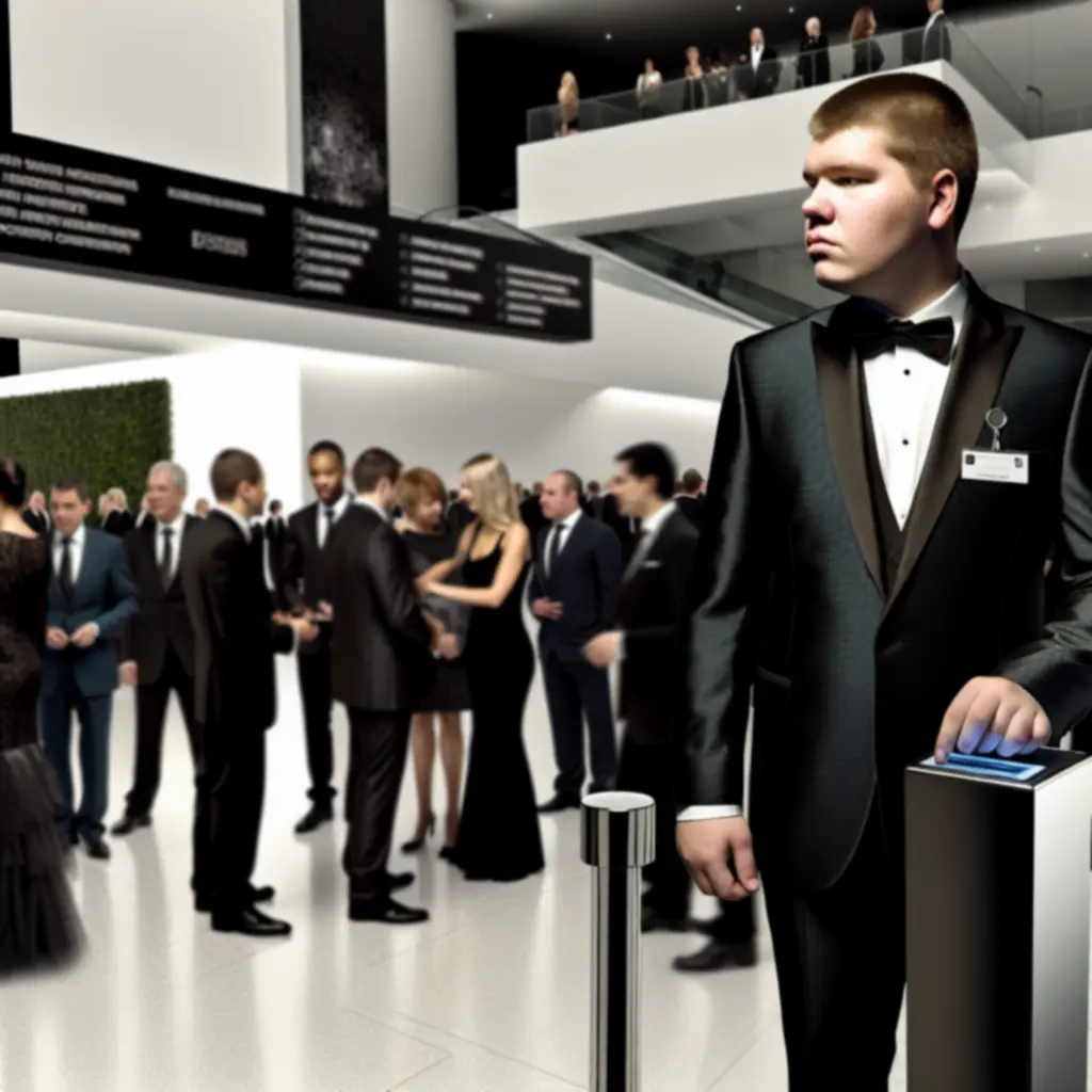 Security professionals overseeing a corporate event