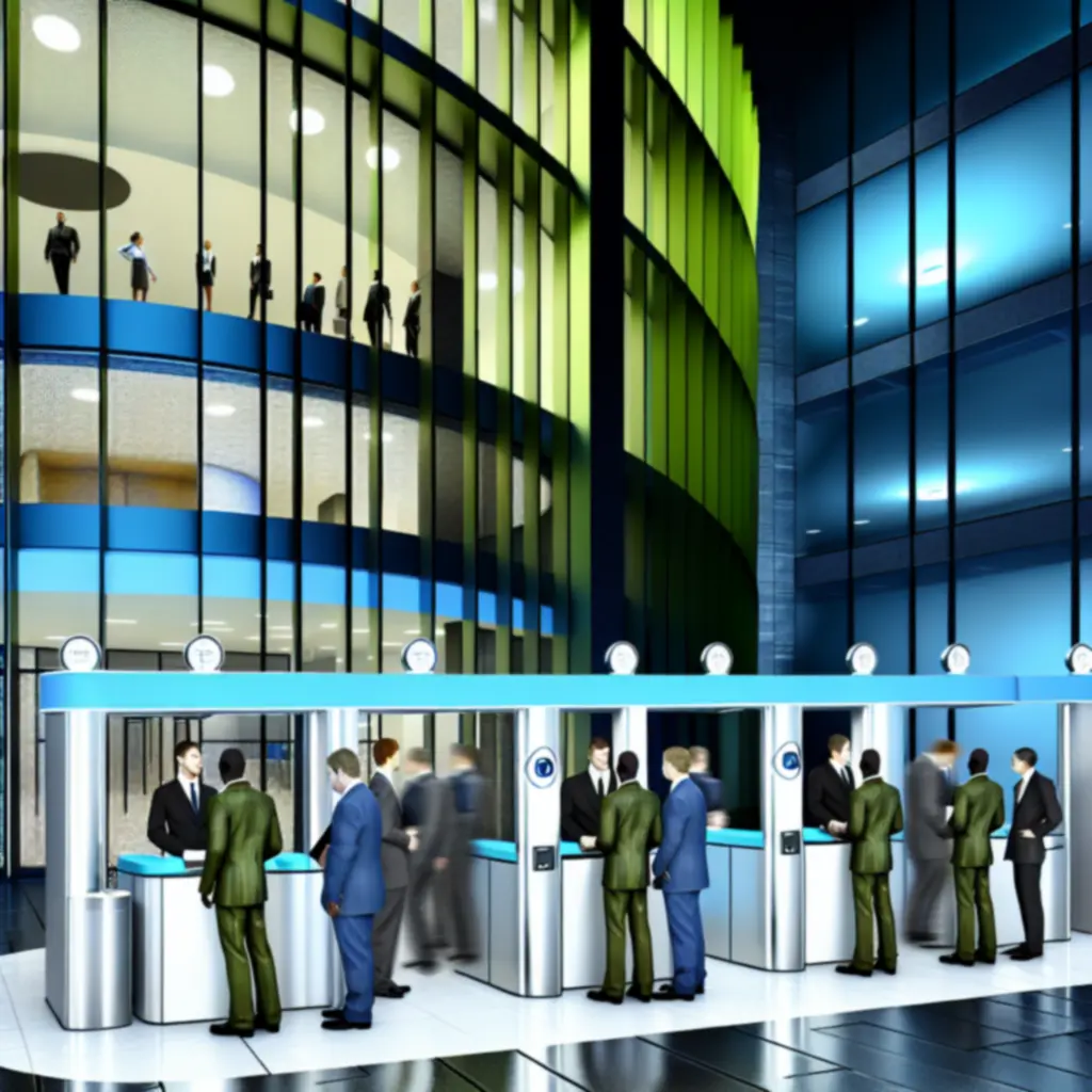 Security officers monitoring access at a Birmingham office complex