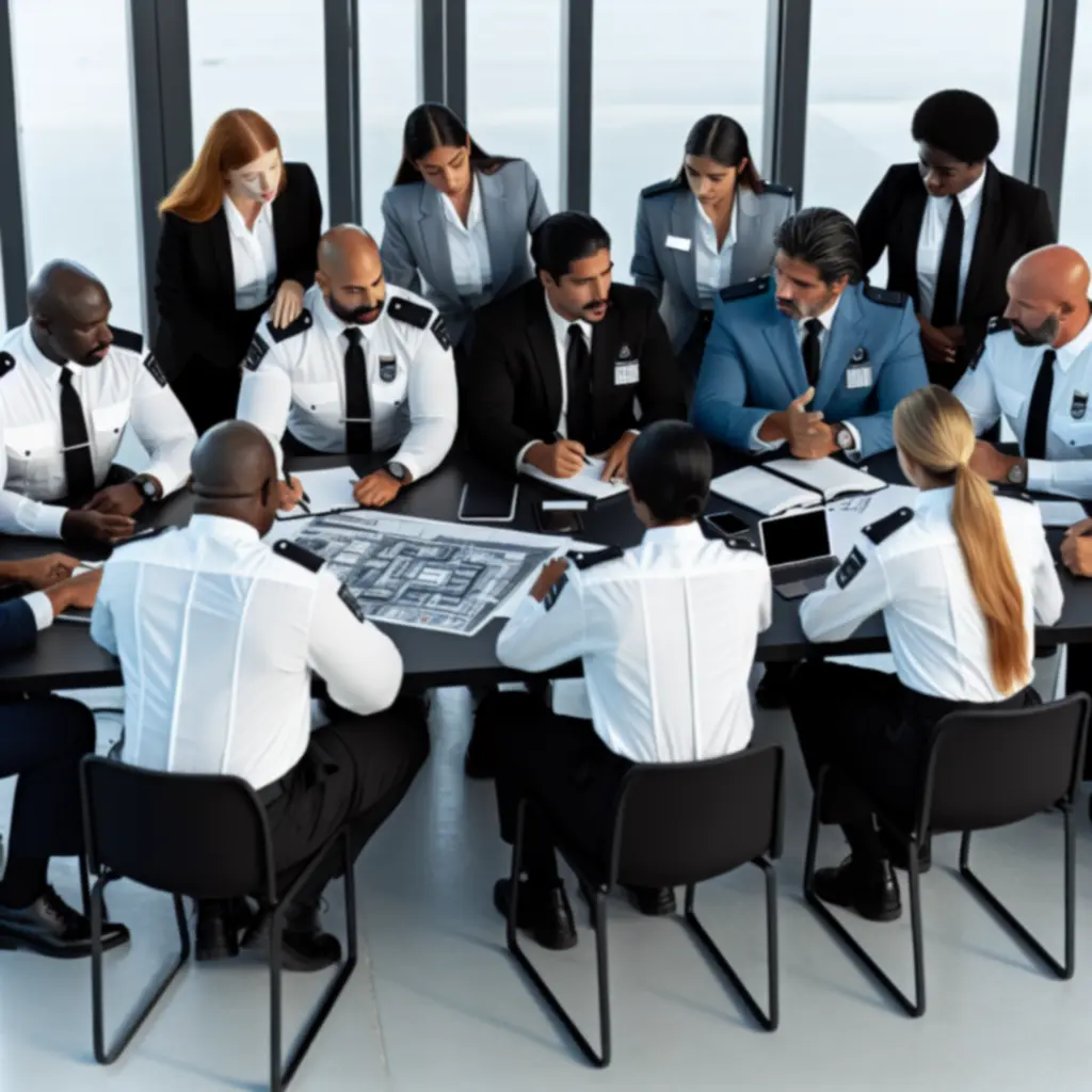 Security management team planning a client protection strategy